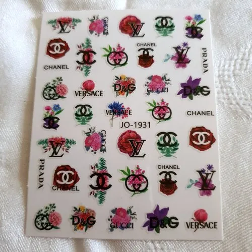 1 carte stickers logos marque de luxe (478.6405)