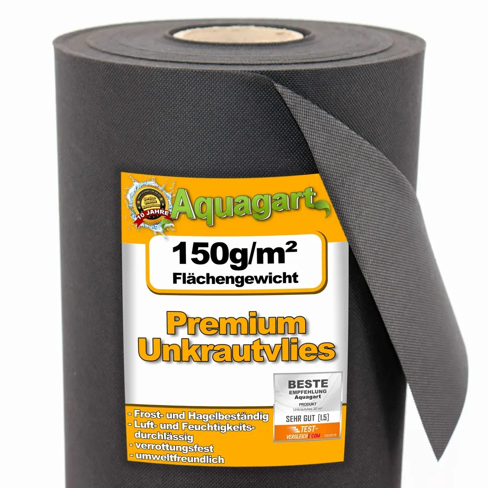 6 m² film de paillage, feutre de paillage anti-mauvaises herbes, toile de paillage anti-mauvaises herbes 150 g 1,2 m de large
