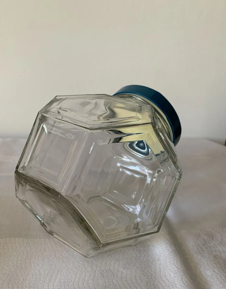 Bocal en verre avec bouchon Bakélite 13 faces 