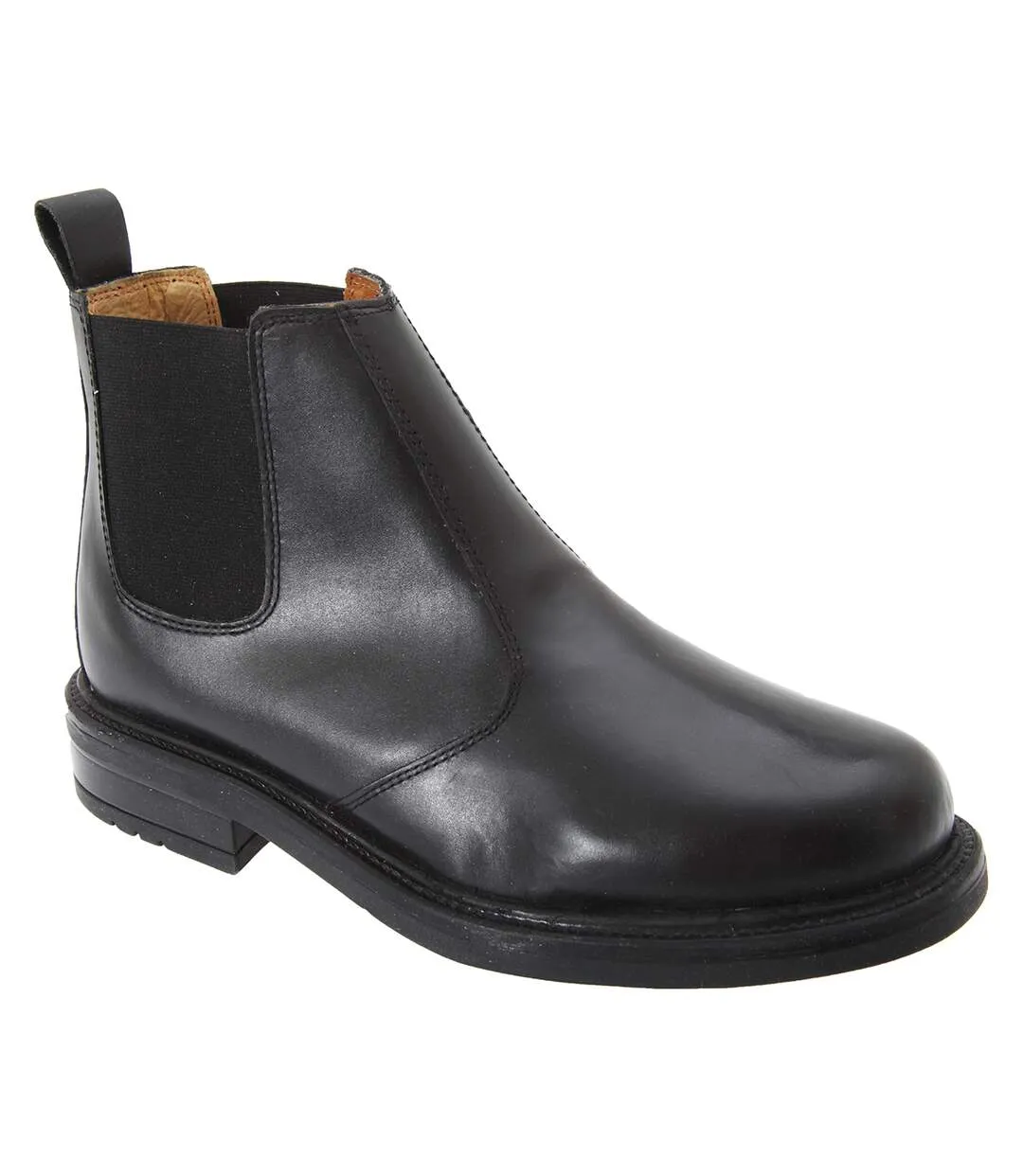 Bottines chelsea en cuir homme noir Roamers