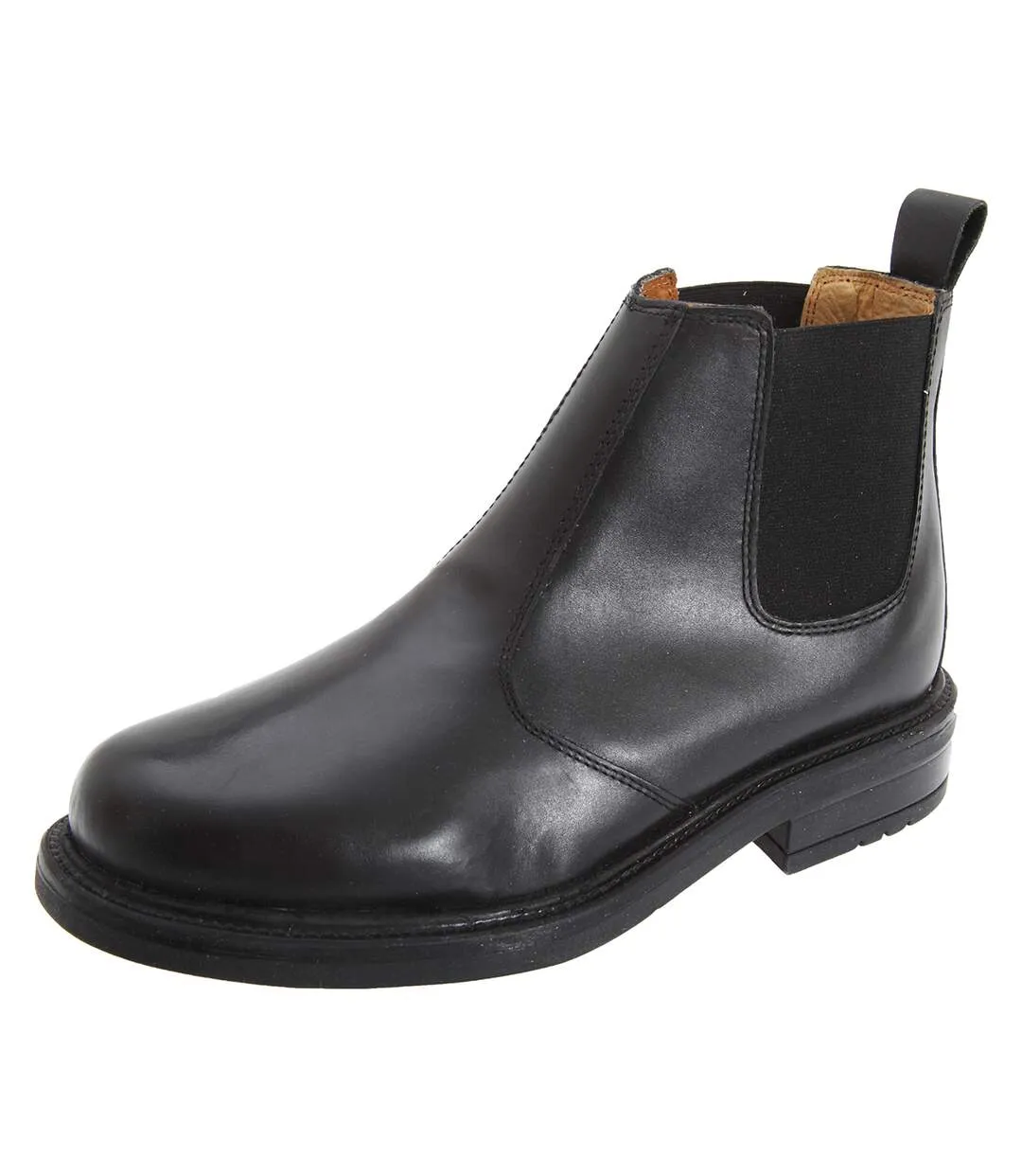 Bottines chelsea en cuir homme noir Roamers