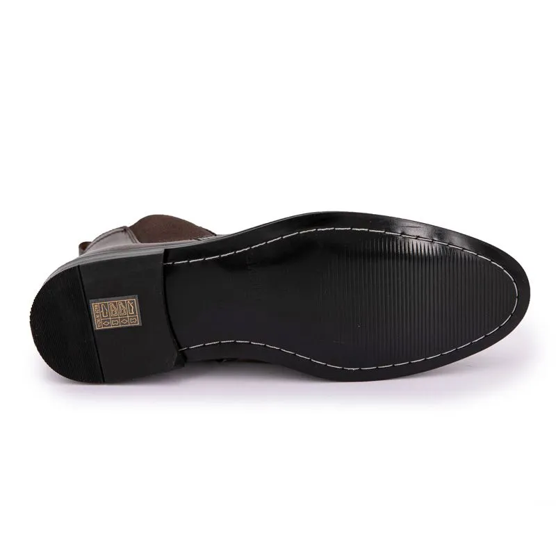 Bottines chelsea Liam en cuir élastiquée marron Homme CHRISTIAN 