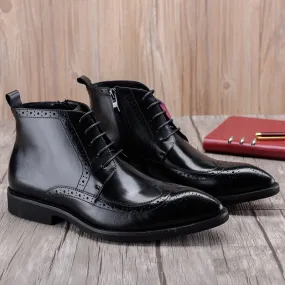 Bottines cuir homme style derby