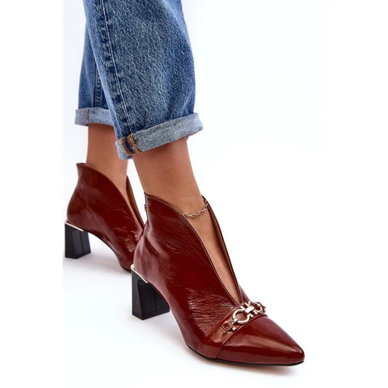 Bottines en Cuir Maciejka 05262-02 Marron brun