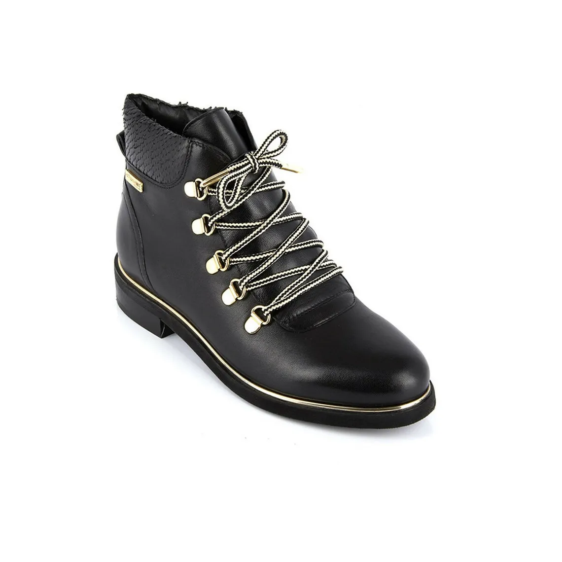 Bottines femme noir MOONY en cuir | 3 Suisses