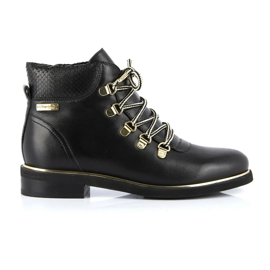 Bottines femme noir MOONY en cuir | 3 Suisses