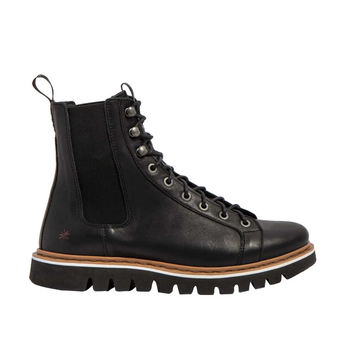 Bottines montantes chelsea en cuir - Noir