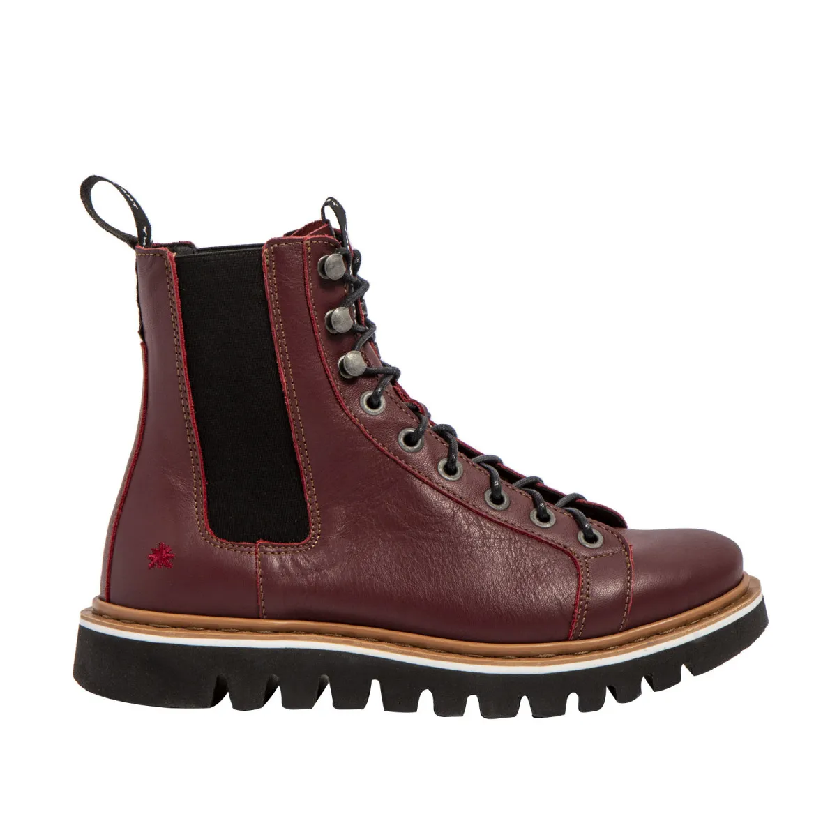 Bottines montantes chelsea en cuir - Rouge