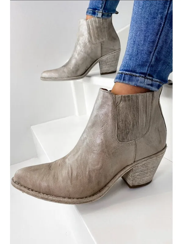 Bottines Santiag Cuir ER506 Metal Stone - Semerdjian