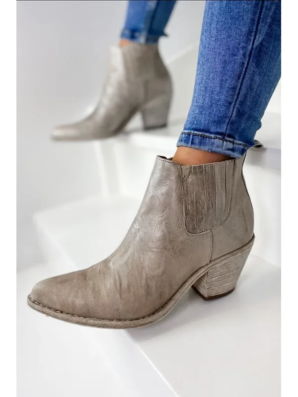 Bottines Santiag Cuir ER506 Metal Stone - Semerdjian