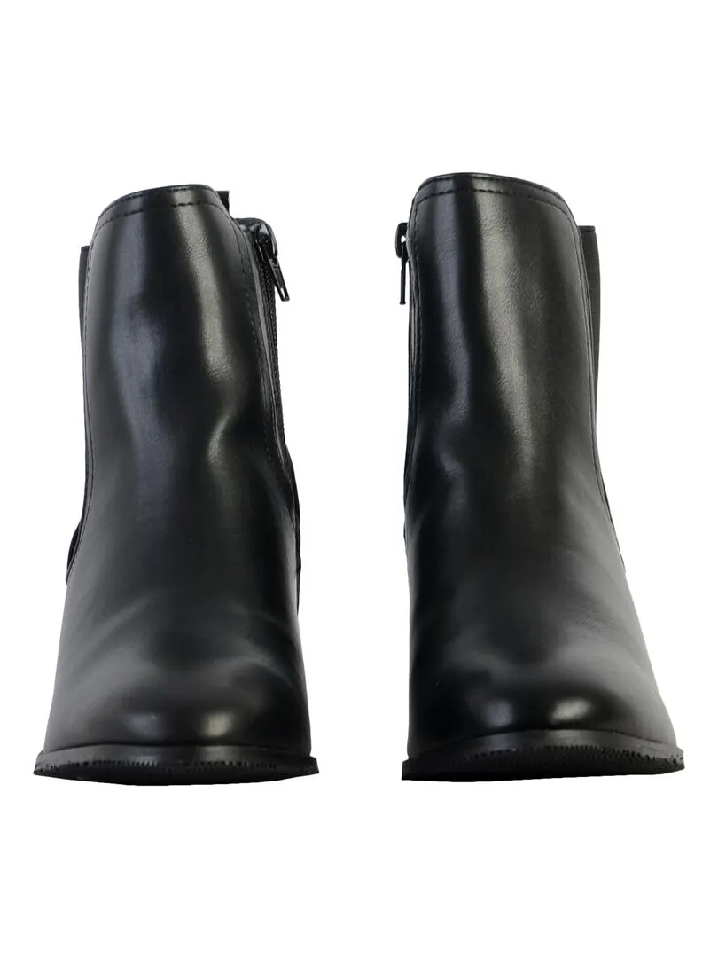Bottines à Talon Cuir The Divine Factory - Noir