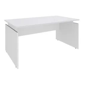 Bureau INEO JET UP Bureau Vallée - Réglable en hauteur - L160 x H74/78/82 x P80 cm - Pieds blanc - plateau blanc - Entretoise Bl