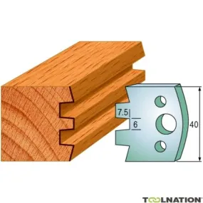 CMT 690.114 Paire de couteaux profilés hauteur 40 mm numéro 114