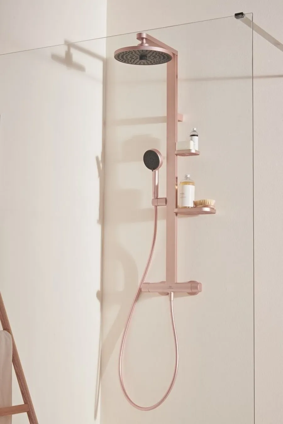 Colonne de douche thermostatique ALU+ Rose | BD583RO