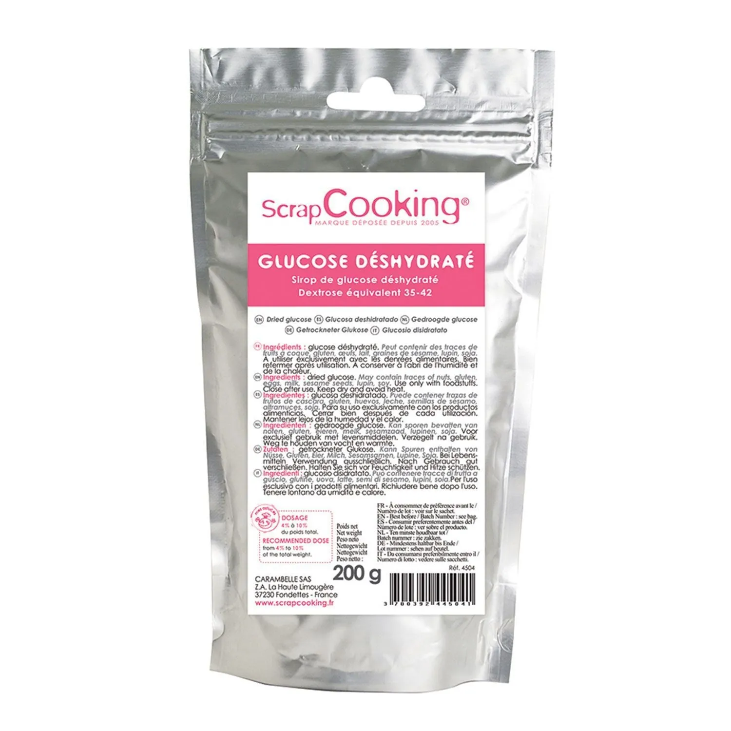 Glucose déshydraté 600 g Scrapcooking 