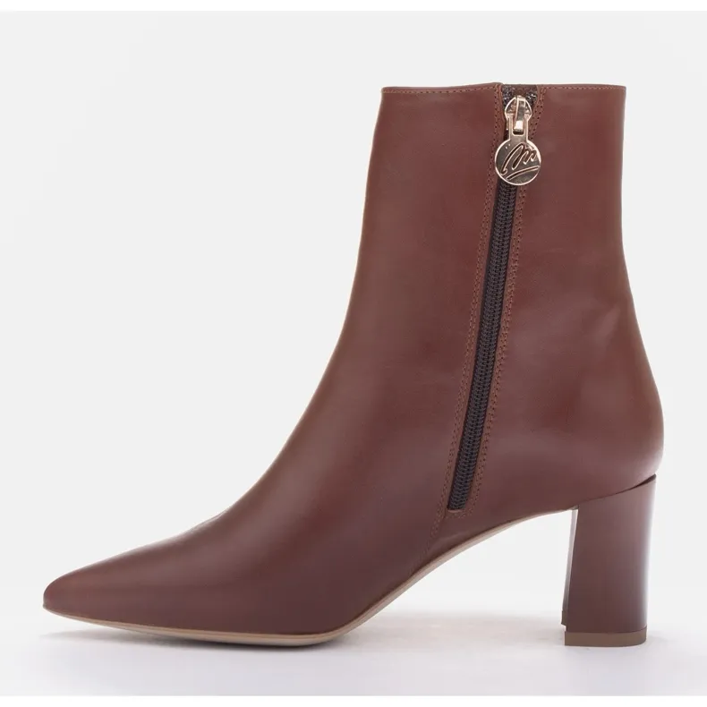 Marco Shoes Bottines en cuir Rosie brun