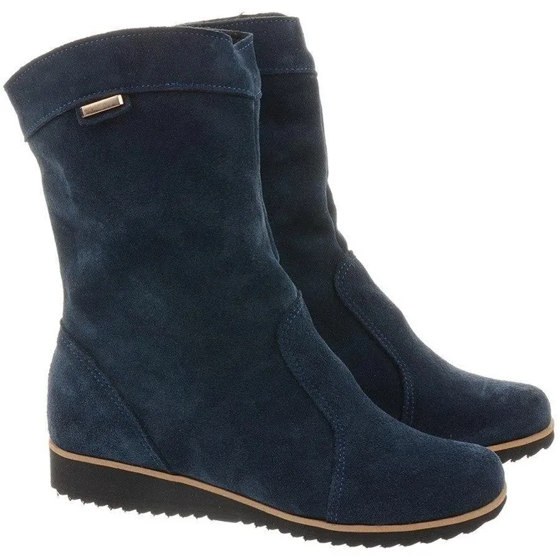 Olivier Bottines Cuir Emi Bleu Chaud