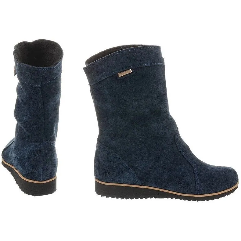 Olivier Bottines Cuir Emi Bleu Chaud