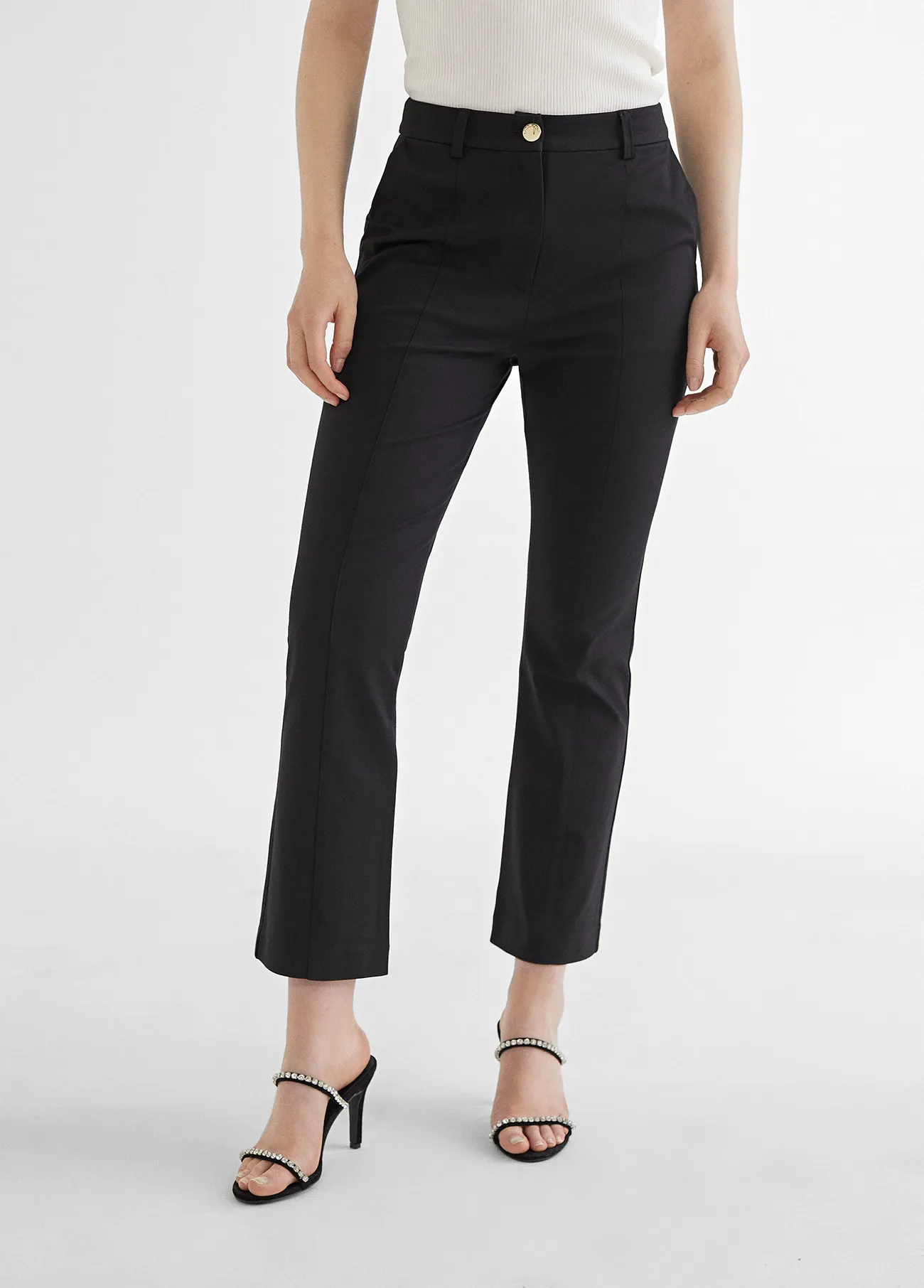 Pantalón de punto campana