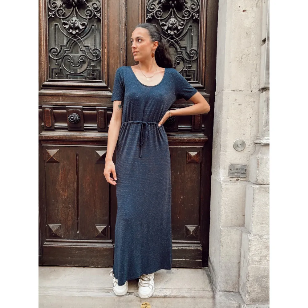 Pieces Robe Billone marine ou noir lurex