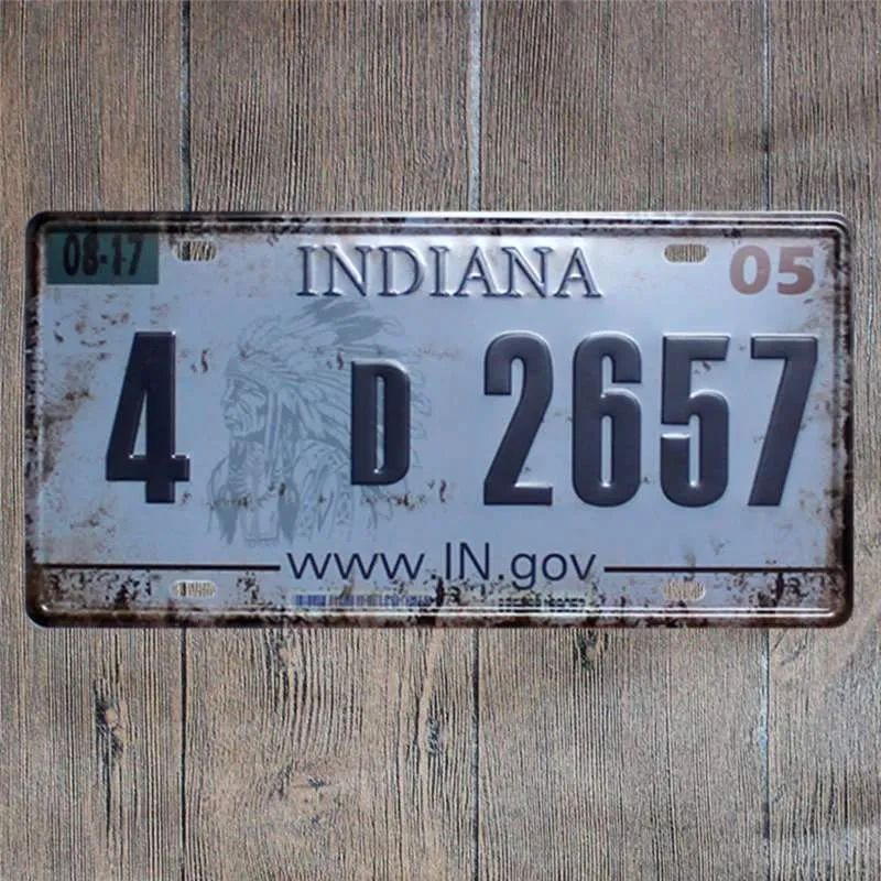 Plaque Vintage Indiana