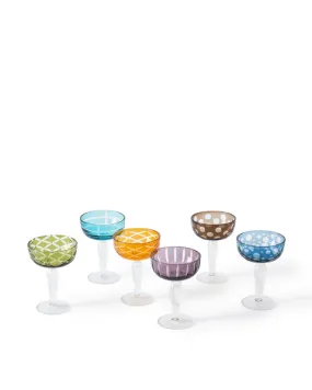 POLSPOTTEN Pack de 6 Copas de champagne multicolores Copas - Trouva