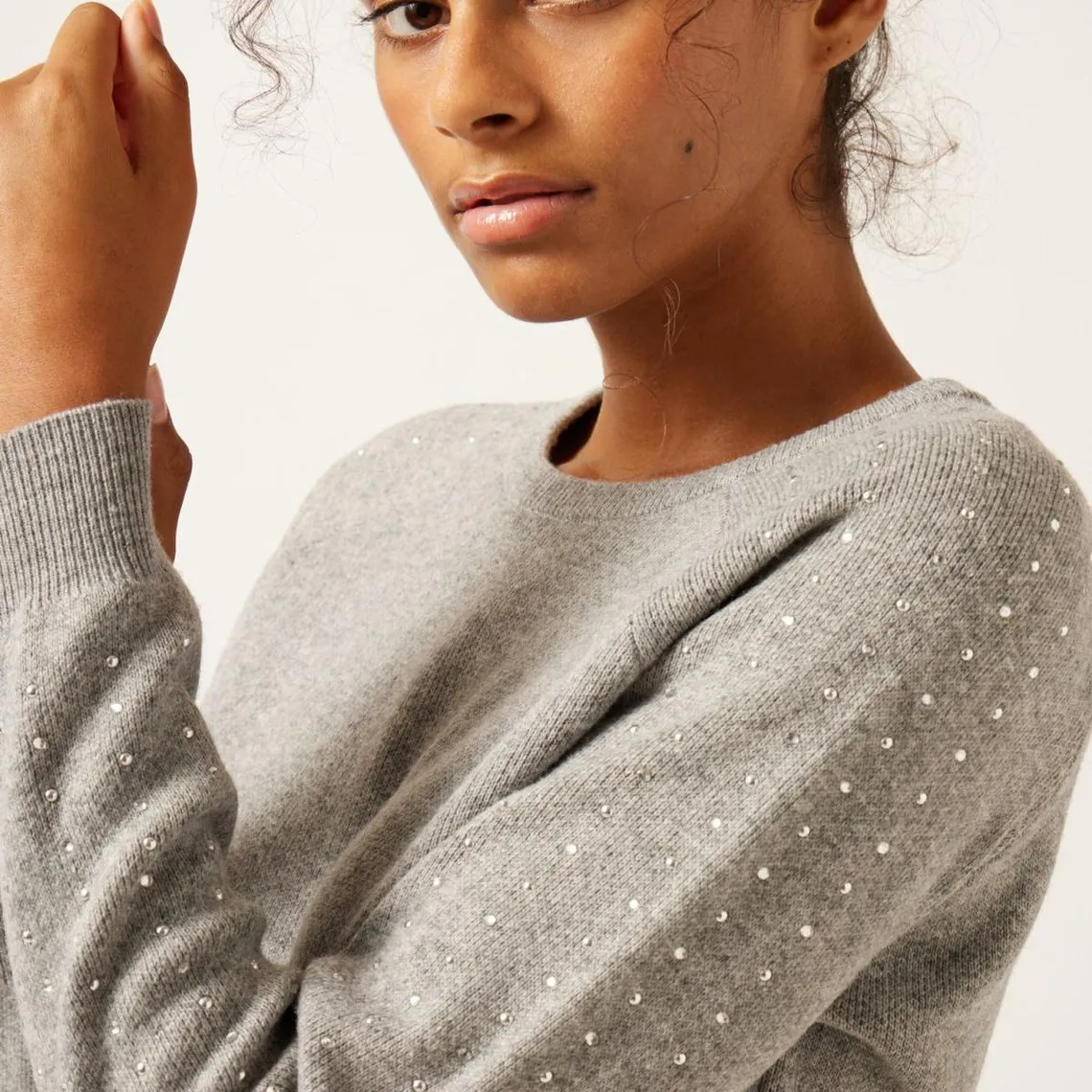Pull femme gris chiné | 3 Suisses