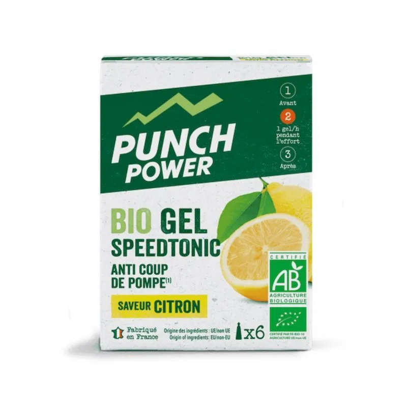 Punch Power Speedtonic Citron x 6 - Gel énergétique | Hardloop