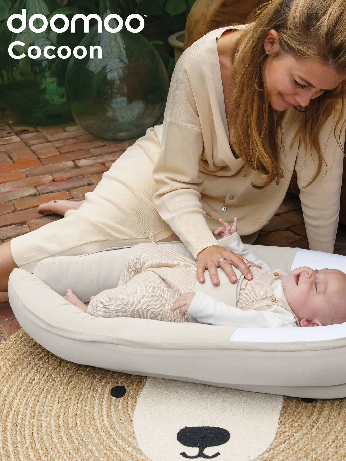 Réducteur de lit évolutif BABYMOOV Doomoo Cocoon bear grey - Babymoov