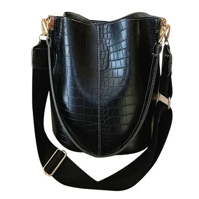 Sac à main Cabas Vintage Alligator Black