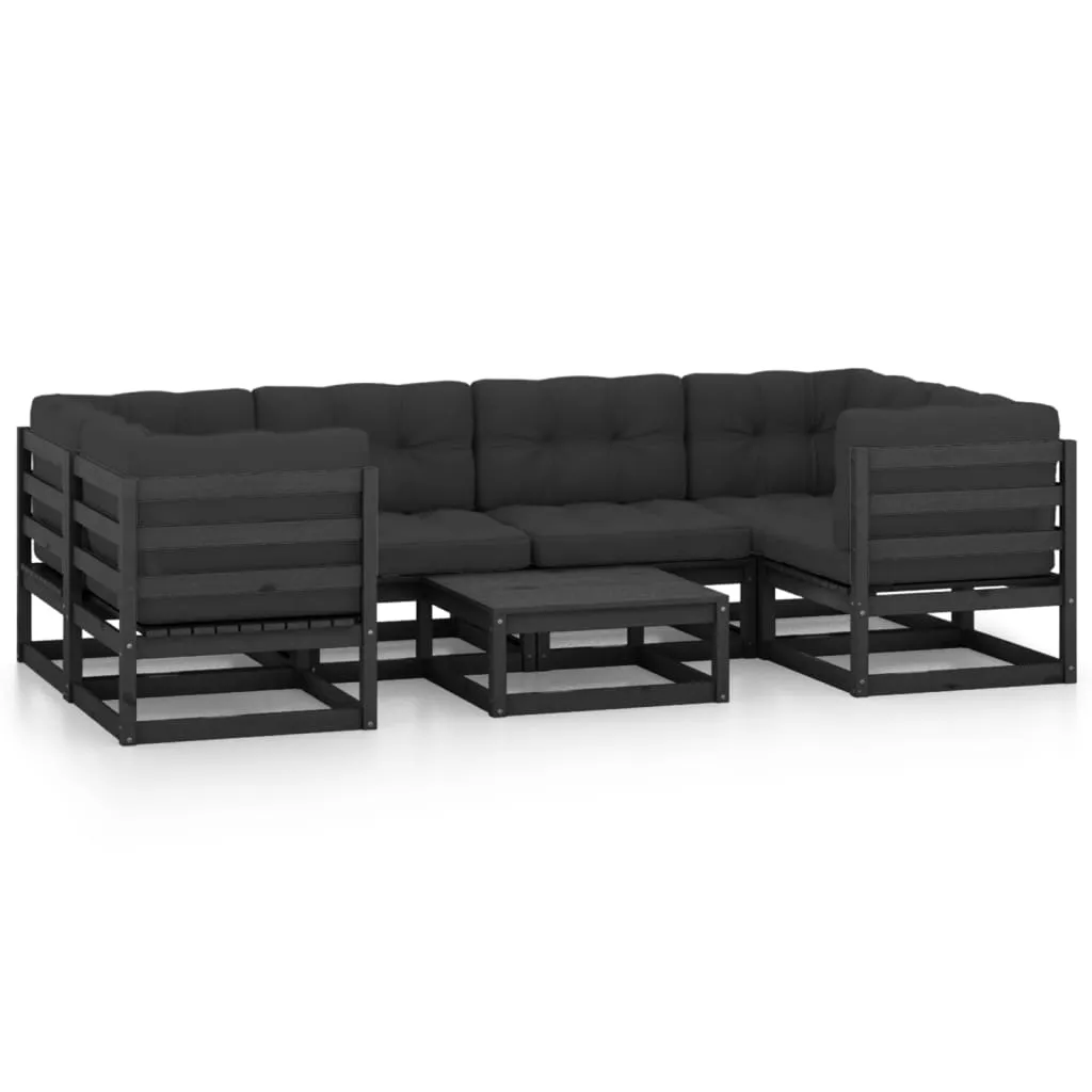 Salon de jardin meuble d'extérieur ensemble de mobilier 7 pièces avec  