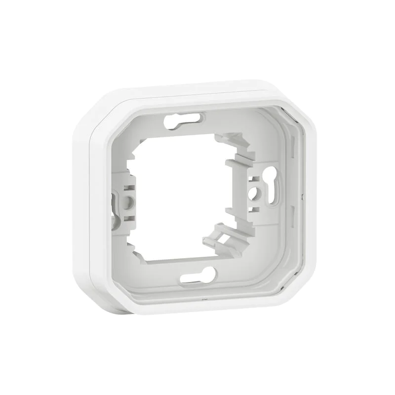 Support plaque encastré 1 poste Plexo blanc - 069692L