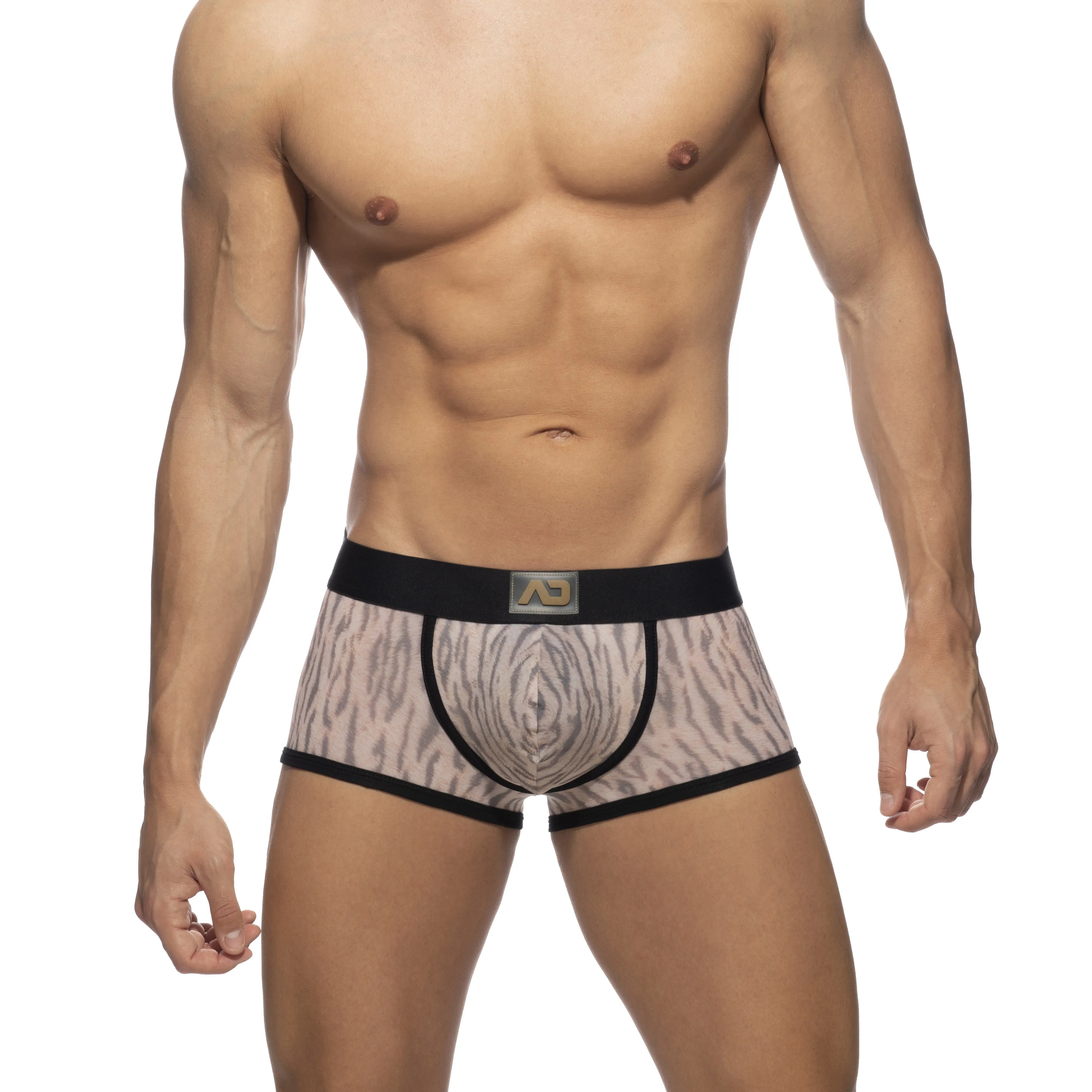 Trunk Tiger Print - beige - ADDICTED : vente shorty boxers homme AD...