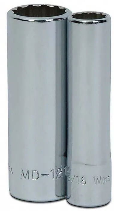Williams MD-1212 Douille 3/8" x 12 pans longue à prise 1/4"