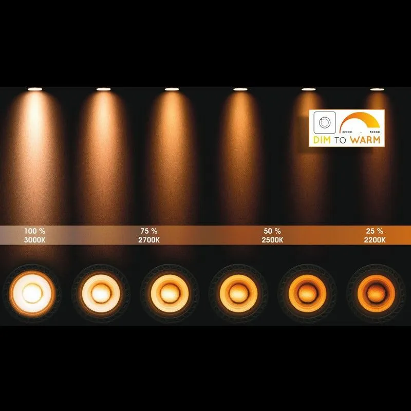 Witte dim to warm plafondspot Xirax, incl. 1x 5w GU10